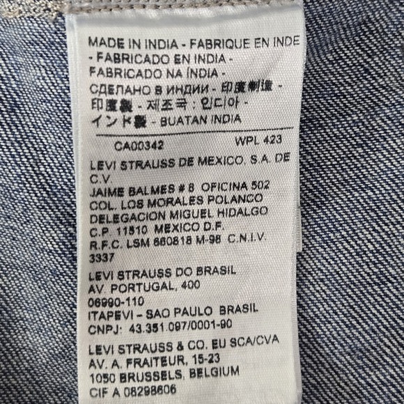 Levi's Women Jacket L Blue Denim Jean Trucker Long Sleeve - Picture 4 of 11